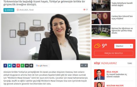 Ekovitrin Türkmenistan’dan Türkiye’ye Girişimci Bir Kadın Öyküsü: Gülnara Ovezova